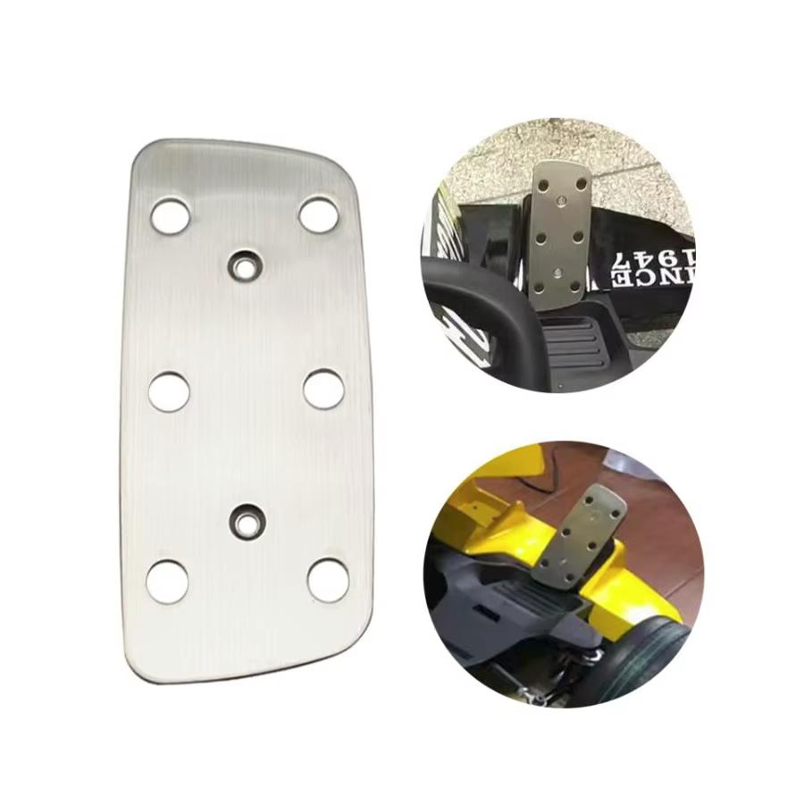 Premium Stainless Steel Metal Cover Plate for Ninebot GoKart Throttle & Brake Pedals