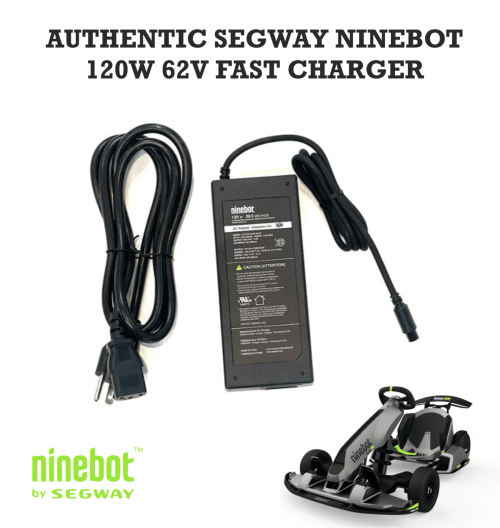 Authentic Segway Ninebot 120W 62V Fast Charger for GoKart Pro Lamborghini