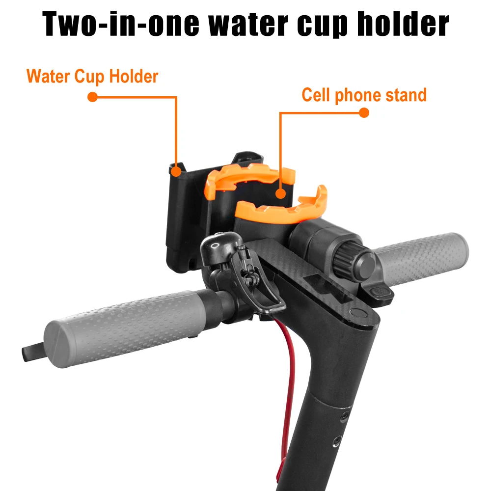 2-in-1 Water Bottle  Phone Holder Handlebar Mount For Ninebot And Xiaomi Scooters