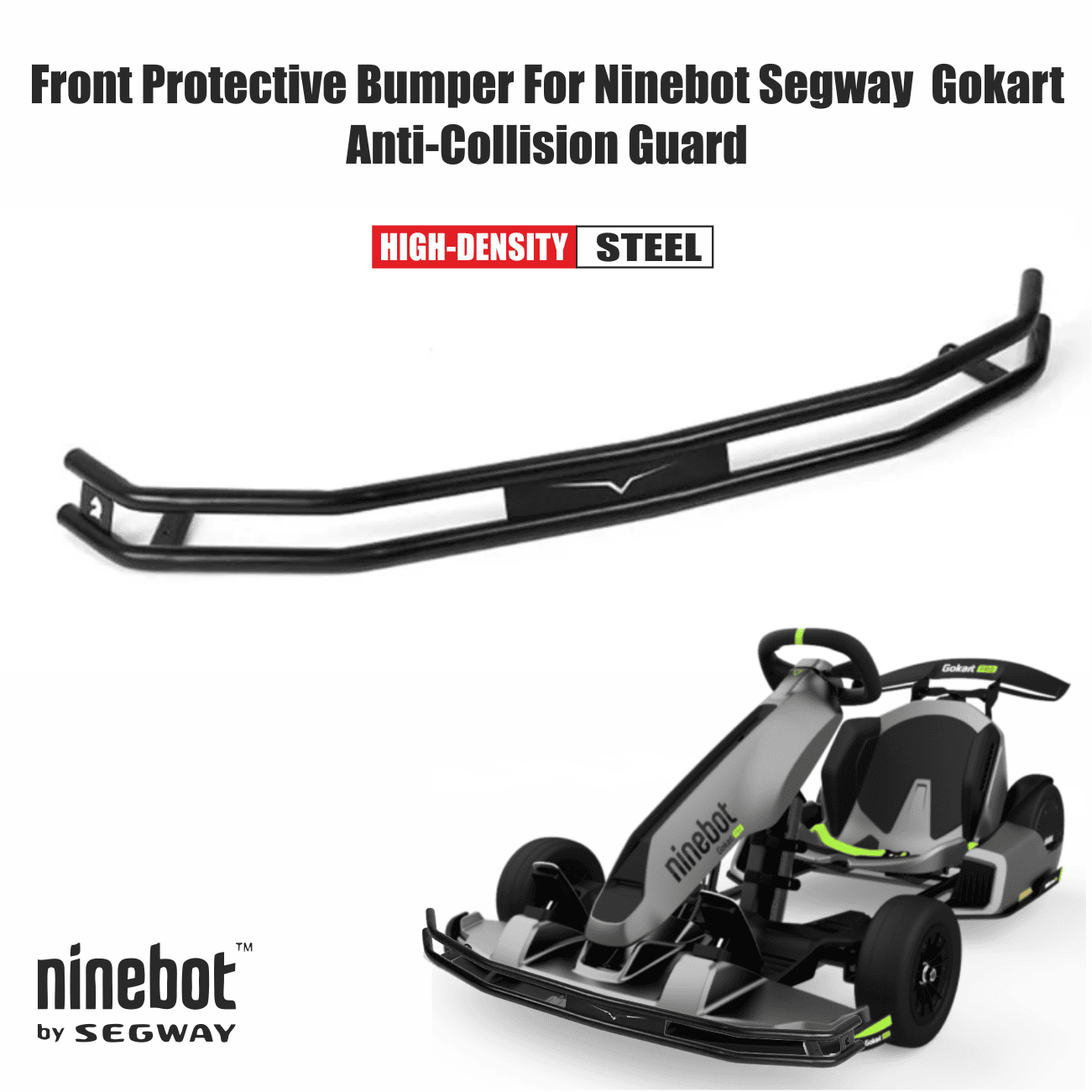 Front Protective Steel Bumper For Ninebot Segway Gokart Anti-Collision Guard