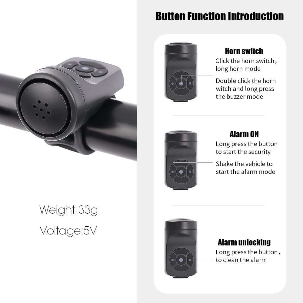 Electric Horn & Alarm for Segway Ninebot & Xiaomi Scooters – Maximum Safety Upgrade