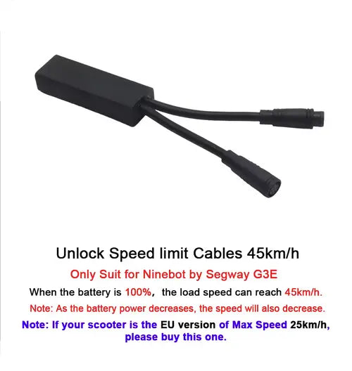 Ninebot Max G3E/G3D 45km/h Speed Unlock Cable – Customized Speed Release Upgrade