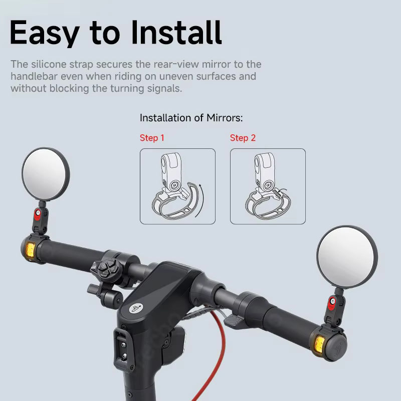 Original Rearview Mirrors for Segway Ninebot MAX G3, ZT3 Pro, F3 Pro, E3 Pro