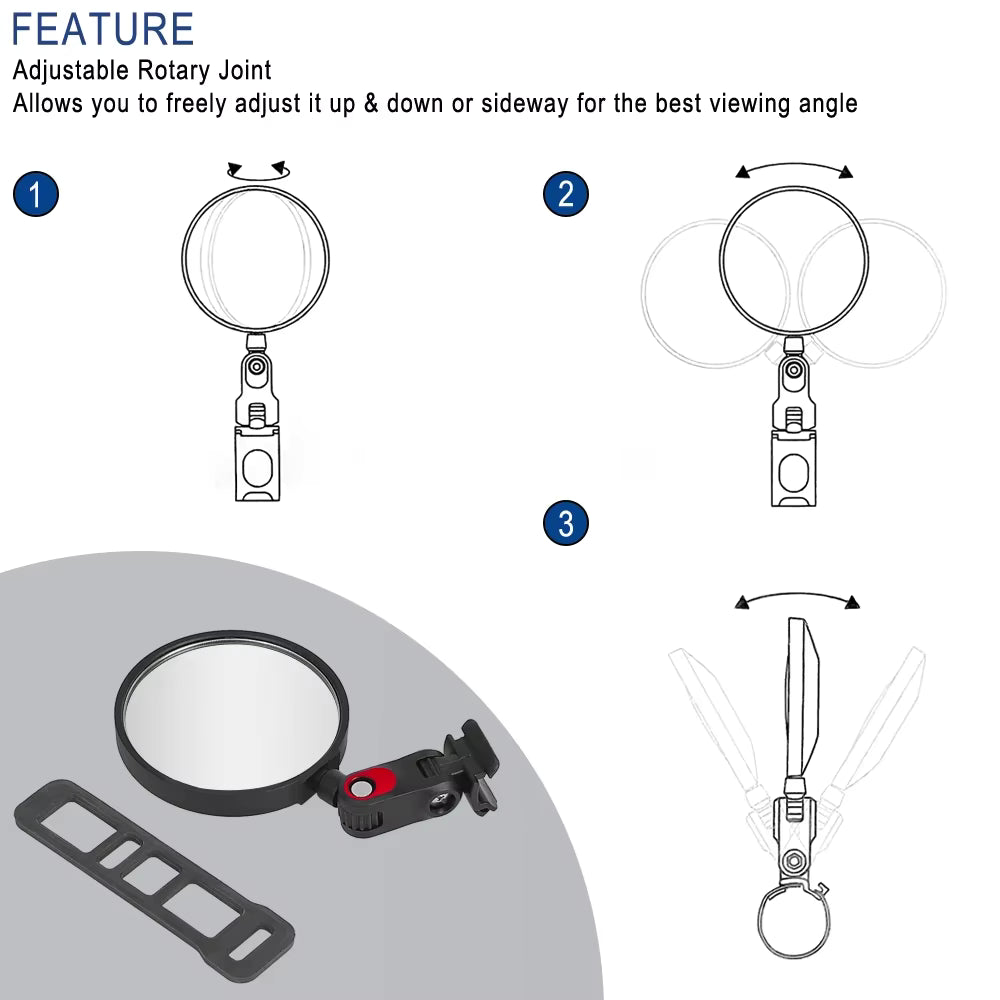Original Rearview Mirrors for Segway Ninebot MAX G3, ZT3 Pro, F3 Pro, E3 Pro