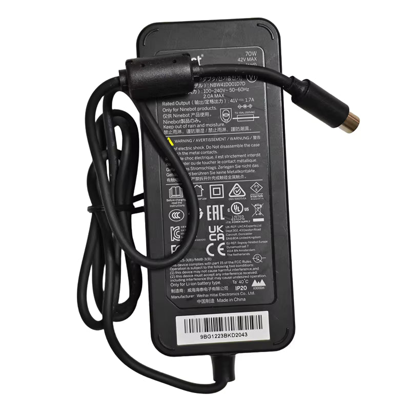 70W Segway Ninebot Fast Charger for E3 & E3 Pro – High-Efficiency Power