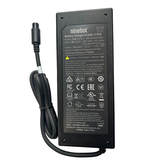 Authentic Power Charger  for Ninebot S and Ninebot S Max 124W 63V Upgraded Version
