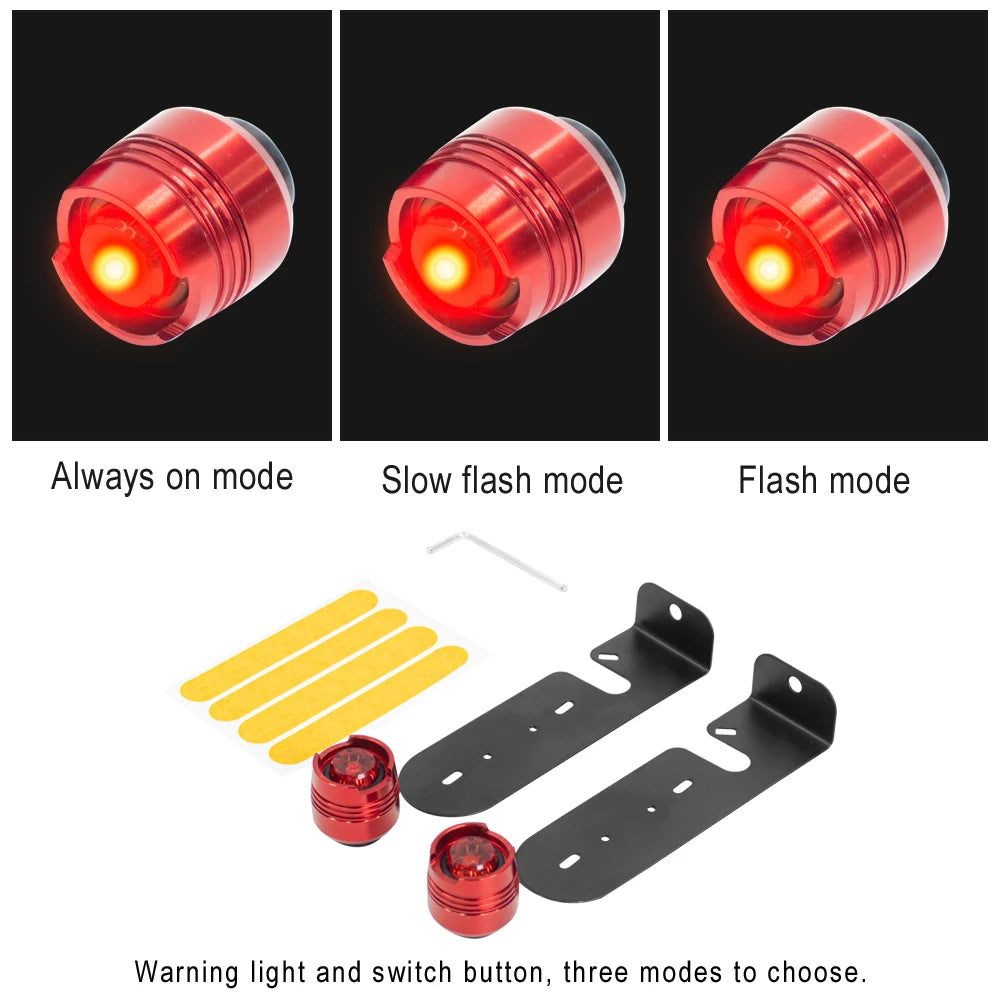 Luz trasera de advertencia de seguridad LED resistente al agua para patinete eléctrico Ninebot Max G30/G30D 