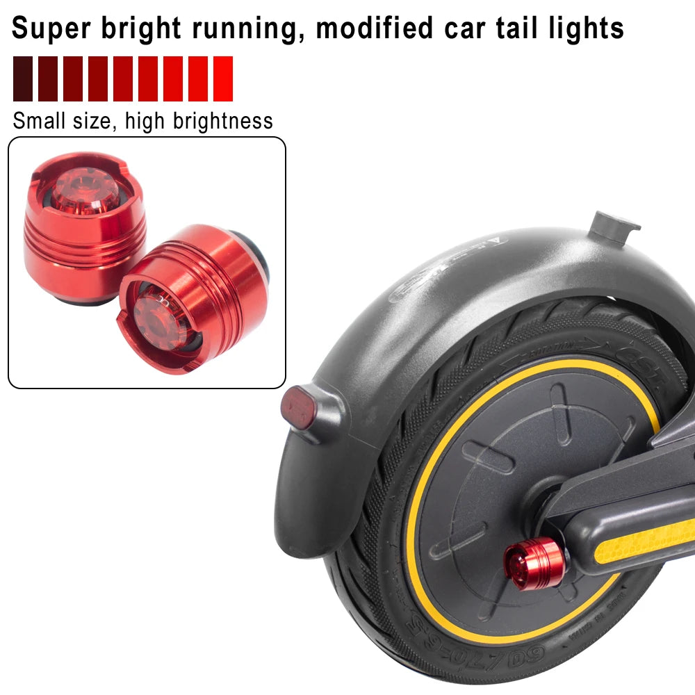 Luz trasera de advertencia de seguridad LED resistente al agua para patinete eléctrico Ninebot Max G30/G30D 