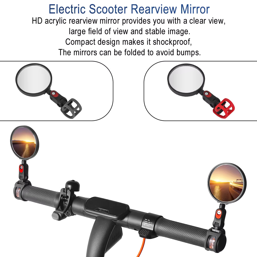 Original Rearview Mirrors for Segway Ninebot MAX G3, ZT3 Pro, F3 Pro, E3 Pro