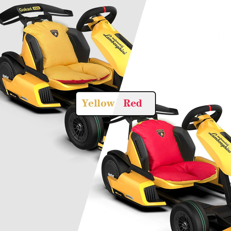 Cojín de asiento, forro de cintura, rojo y amarillo para Segway Ninebot Gokart Lamborghini 