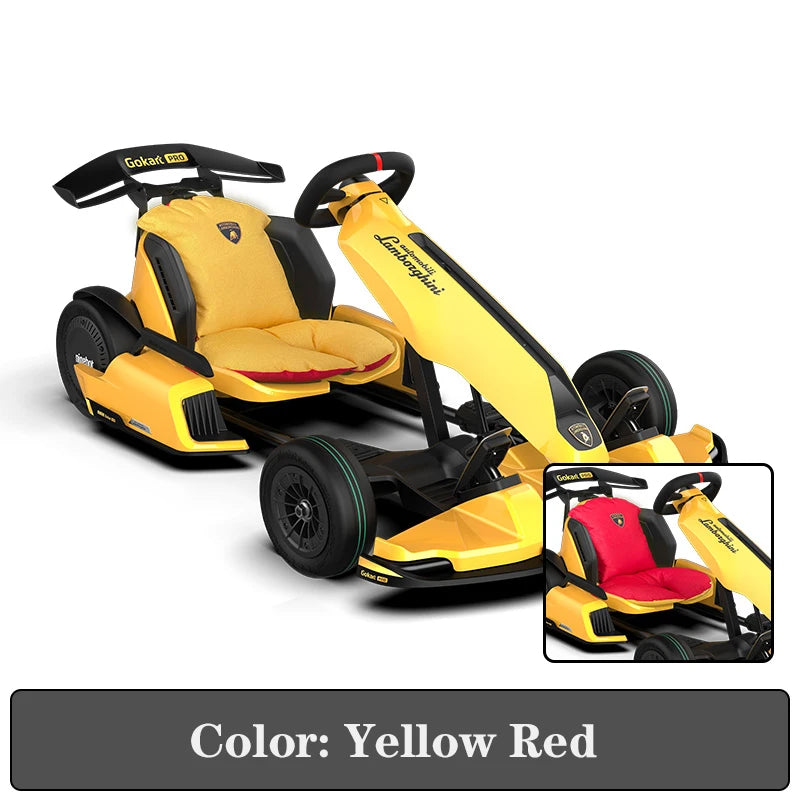 Cojín de asiento, forro de cintura, rojo y amarillo para Segway Ninebot Gokart Lamborghini 
