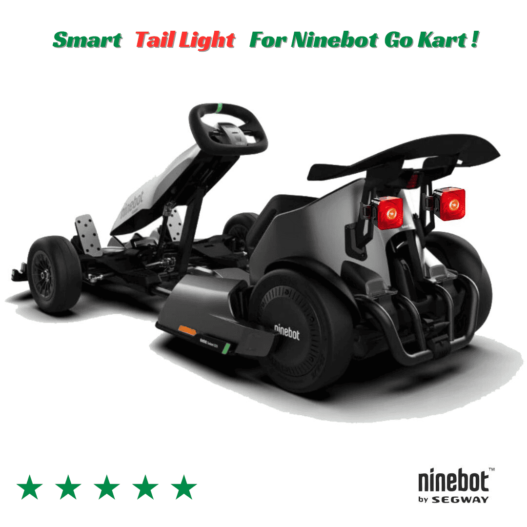 Rear Smart Lights For Ninebot Go Kart  Rechargeable High Visibility