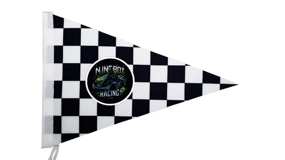 Premium Checkered Black and White Safety Flag for Ninebot Go Kart