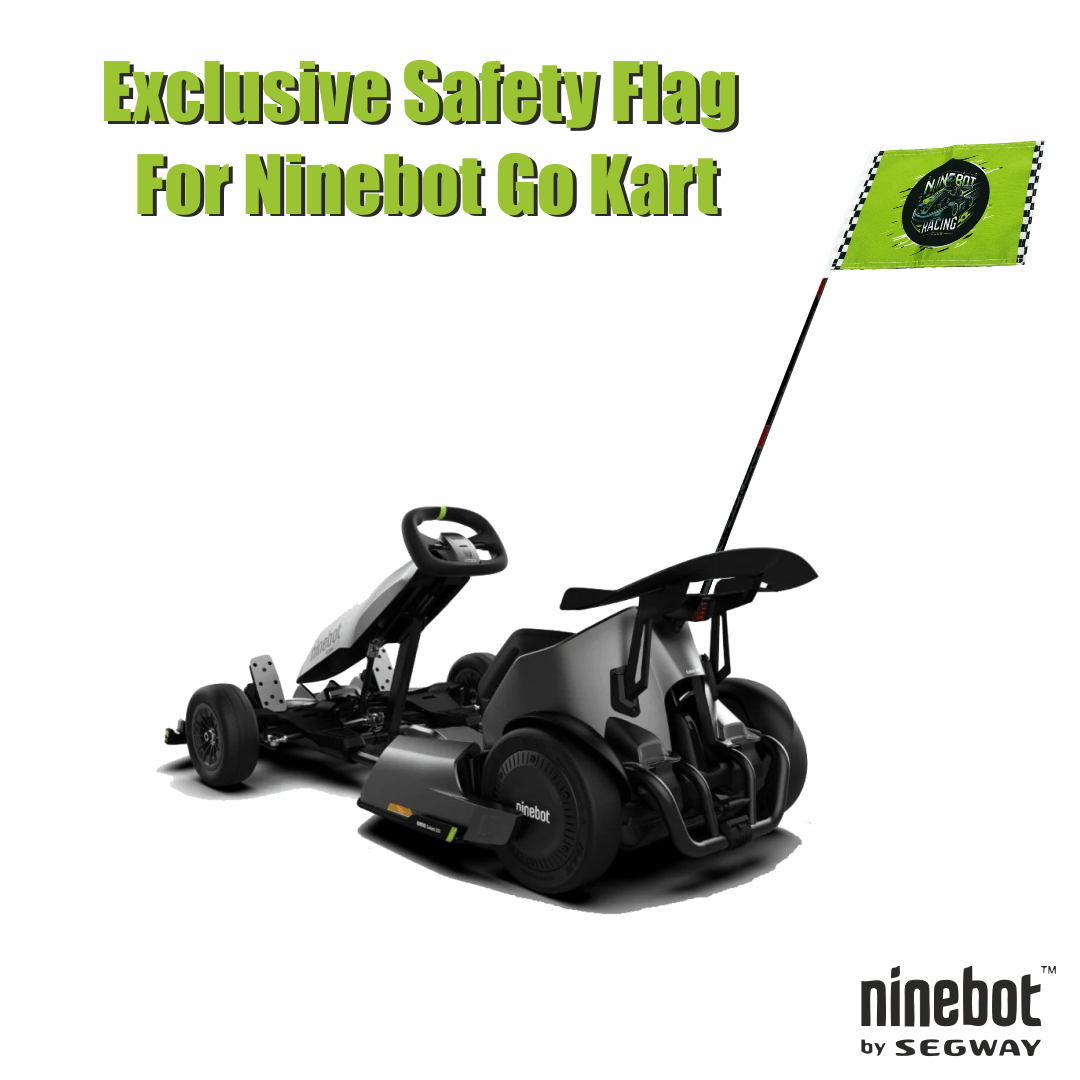 Safety Flag for Ninebot Go Kart  – High Elevated Visibility in Green