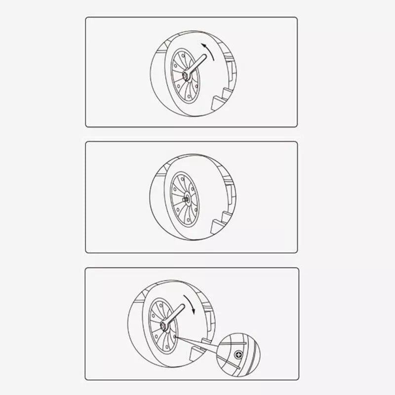 Premium Front Wheel and Tubeless Tire with Bearing Hub for Ninebot Go Kart - Size 80/60-5