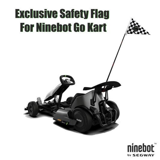 Premium Checkered Black and White Safety Flag for Ninebot Go Kart