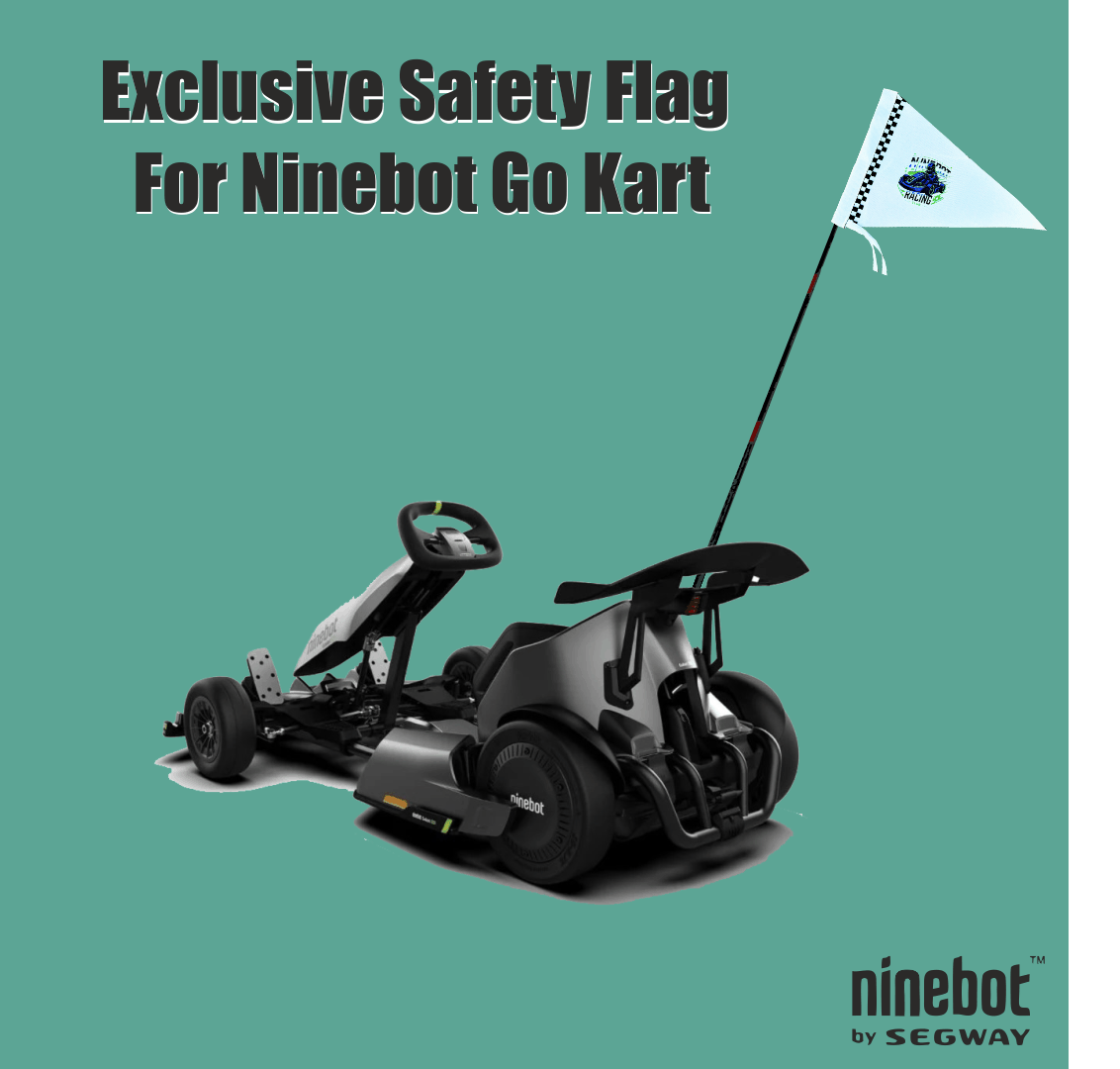 Premium White Safety Flag for Segway Ninebot Go Kart